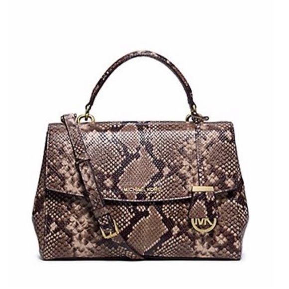 Michael Kors Handbags - Michael Kors Ava Medium Satchel Embossed Snake 🐍